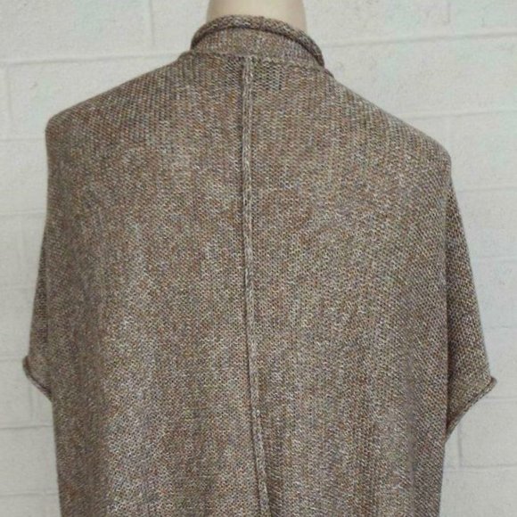 COPY - ESKANDAR 100% LINEN OPEN SWEATER CARDIGAN EARTHY - Picture 5 of 8